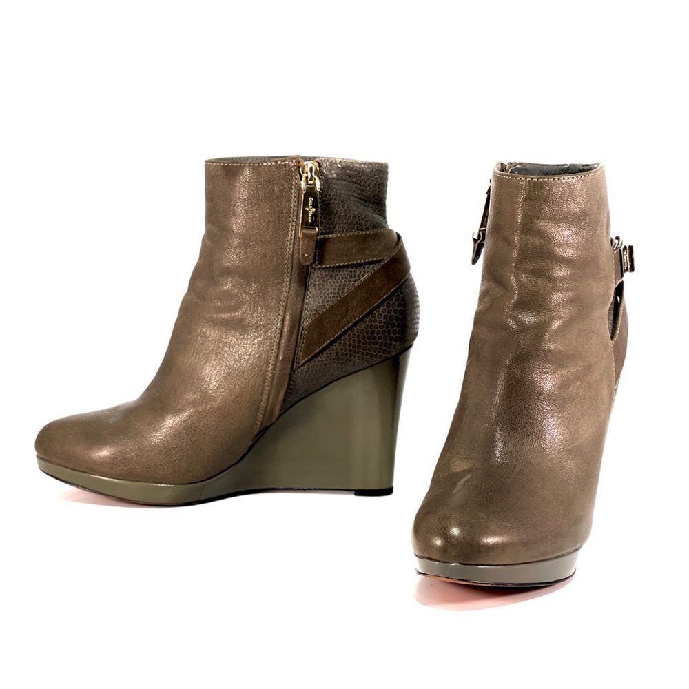 COLE HAAN | MARTINA | Wedge Leather Booties